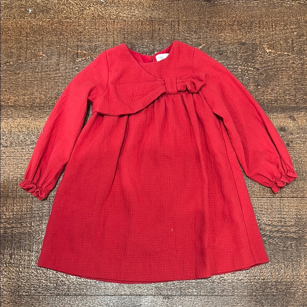 Zara Red Bow Kids Dress (4/5T)